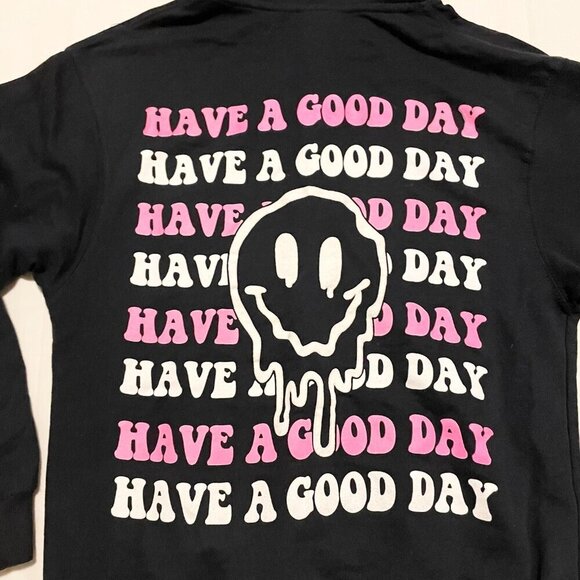 Pacific & Co Have A Good Day Hoodie Womens Size Small Long Sleeve Sweater - Picture 10 of 16